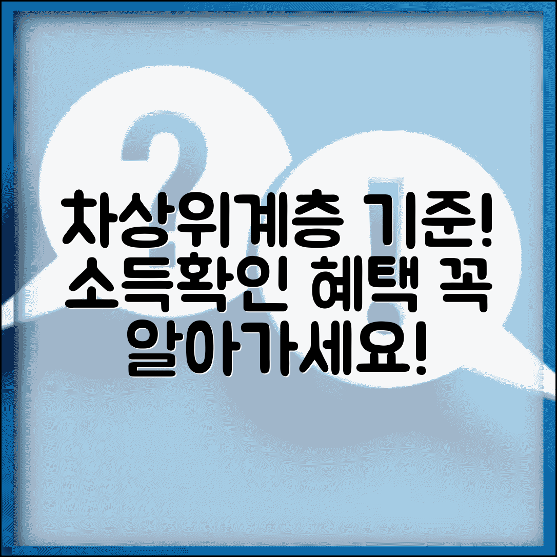 차상위계층 기준 소득 확인 | 차상위계층 선정기준과 혜택