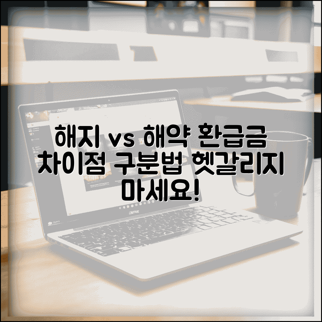 해지환급금 vs 해약환급금 차이 | 용어 정리 | 의미 차이 | 사용 구분 | 혼동 주의사항