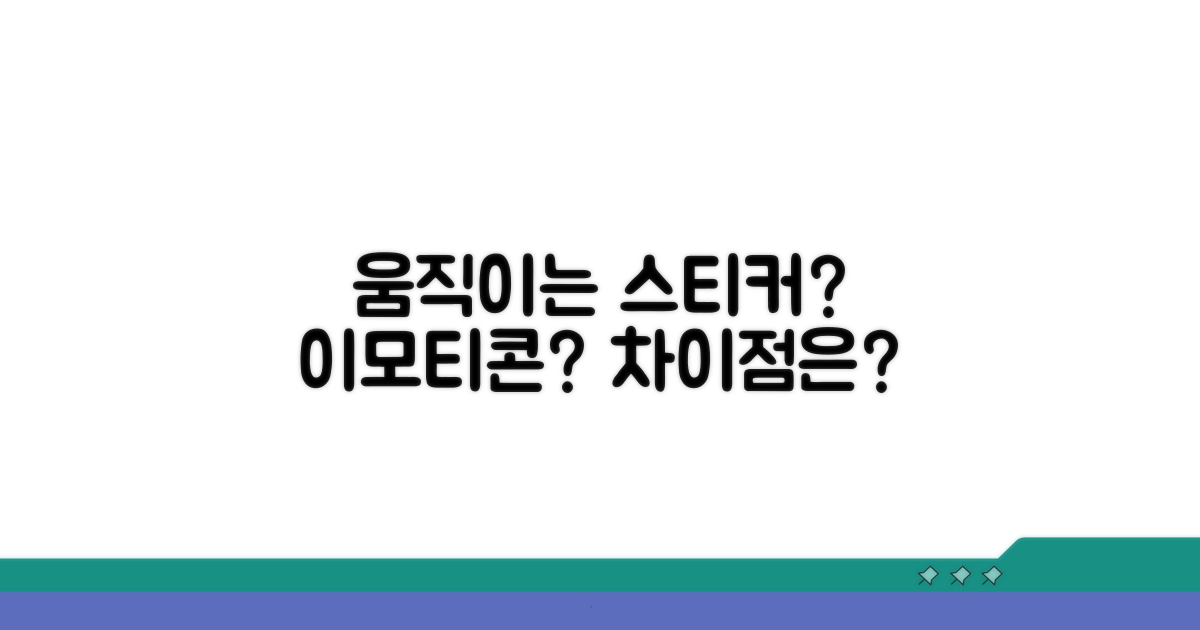 움직이는 스티커, 이모티콘 차이는?