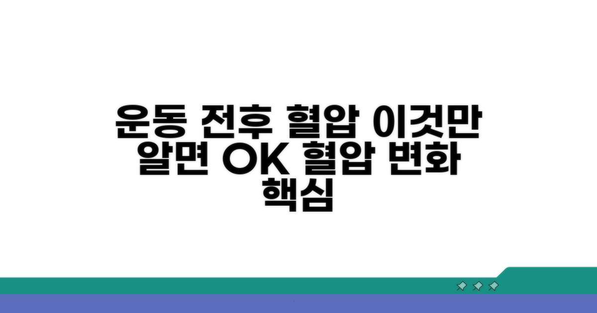 운동 전후 혈압 변화, 이것만 알면 돼