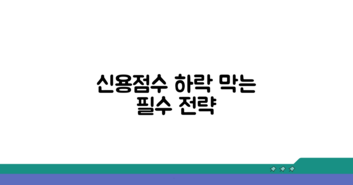 신용점수 하락 방어 전략