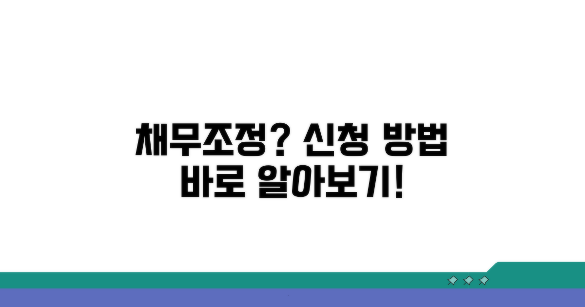 채무조정 신청 방법 안내