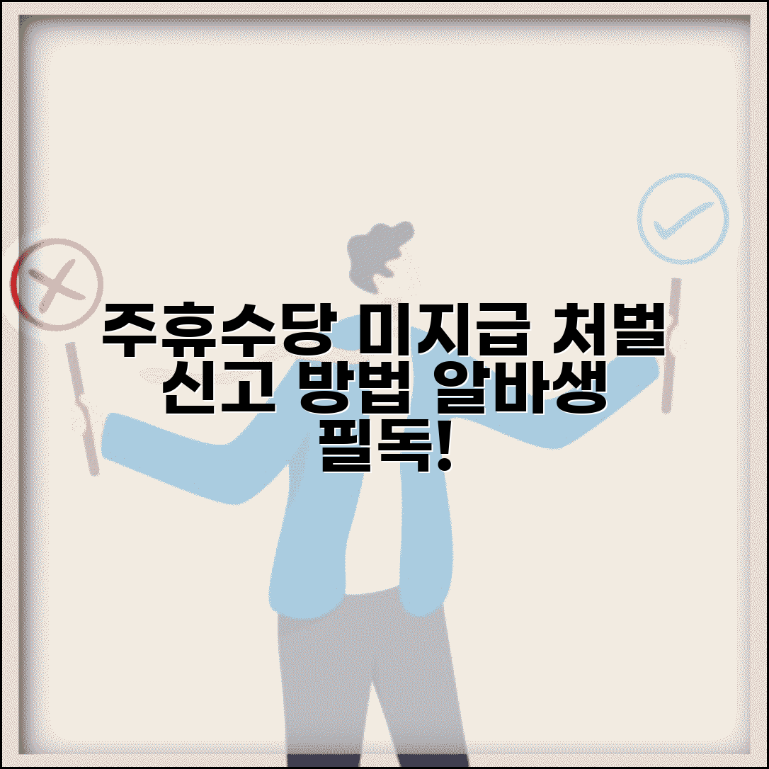 주휴수당 안주면 처벌 및 대응 | 주휴수당 안주는 알바 신고방법