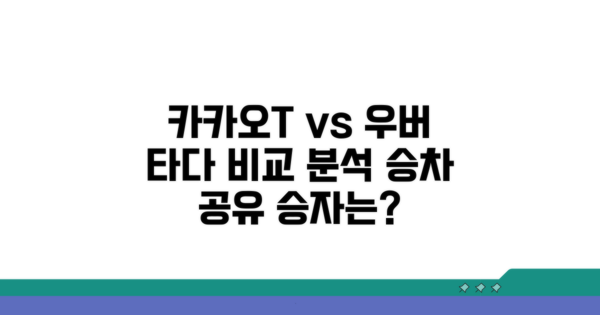 카카오T 우버 타다 비교 분석