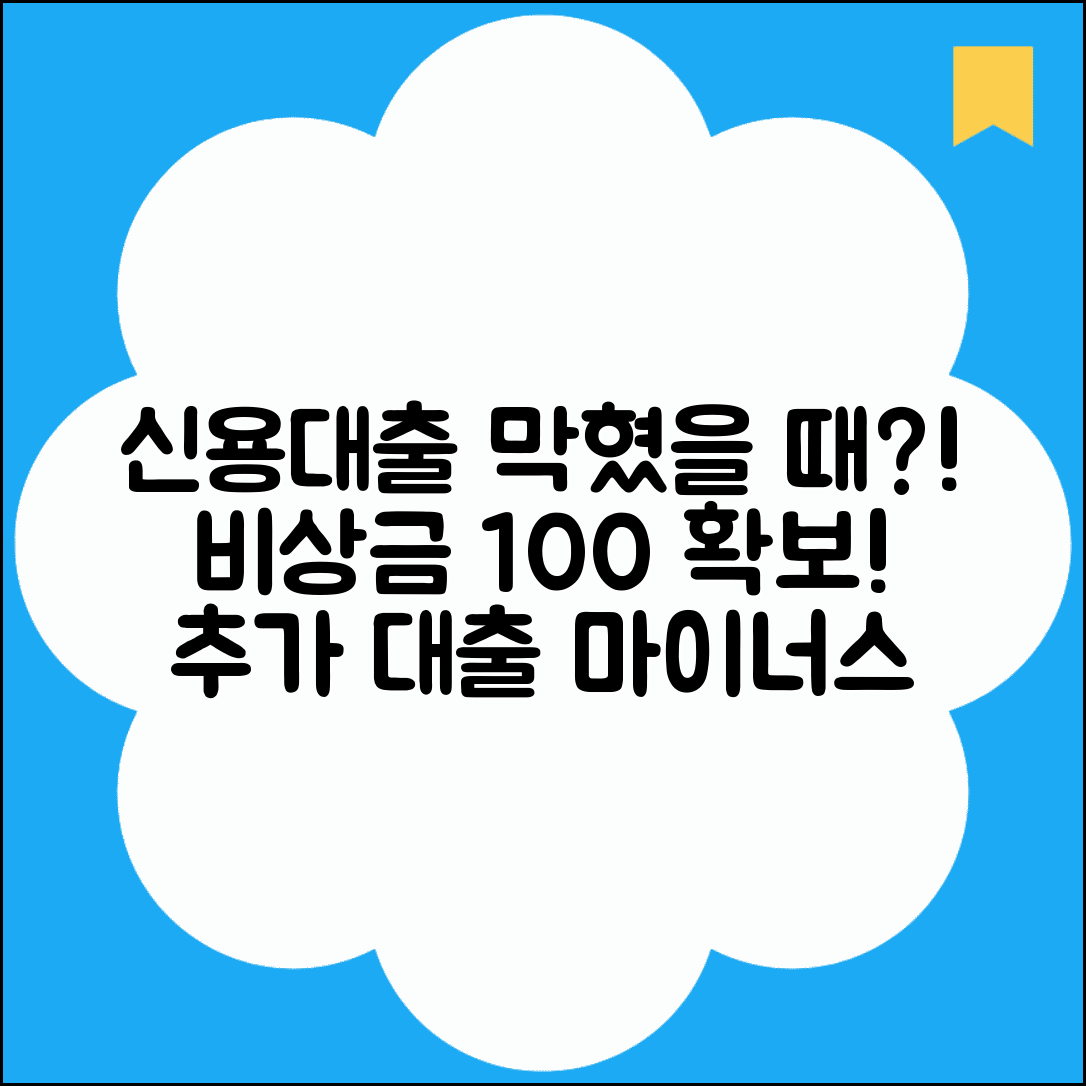 신용대출 한도 다 쓴 상태에서 비상금 마련하는 방법 있나요 | 비상자금 | 추가 대출 | 대안 | 마이너스 통장