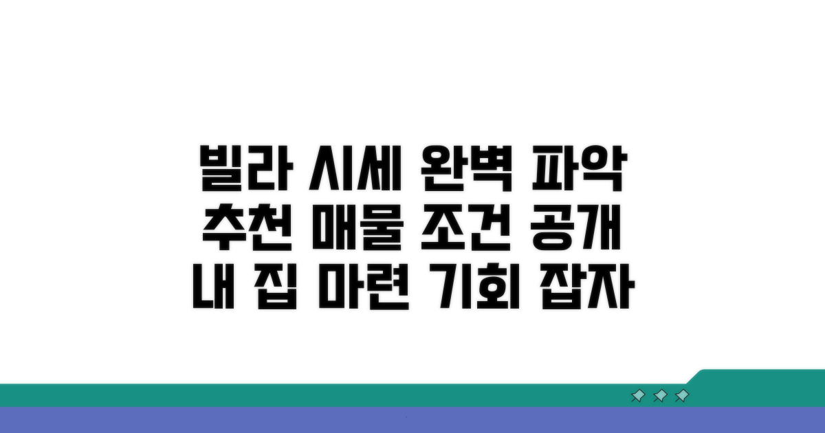 추천 빌라 매물 조건과 시세 파악