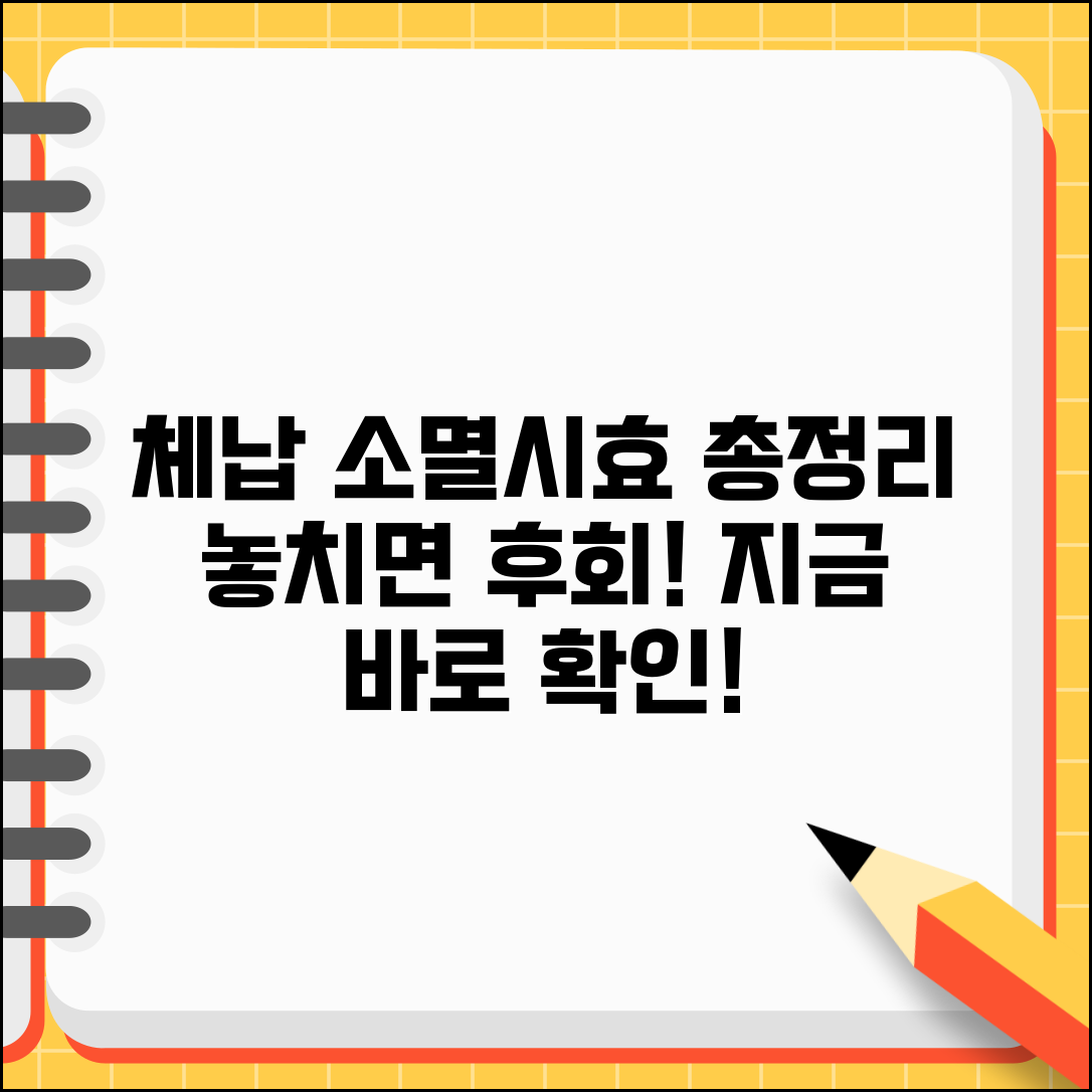체납액 소멸시효 완벽 정리 | 세금 체납 소멸시효 확인 | 시효 중단 사유 | 소멸시효 활용법