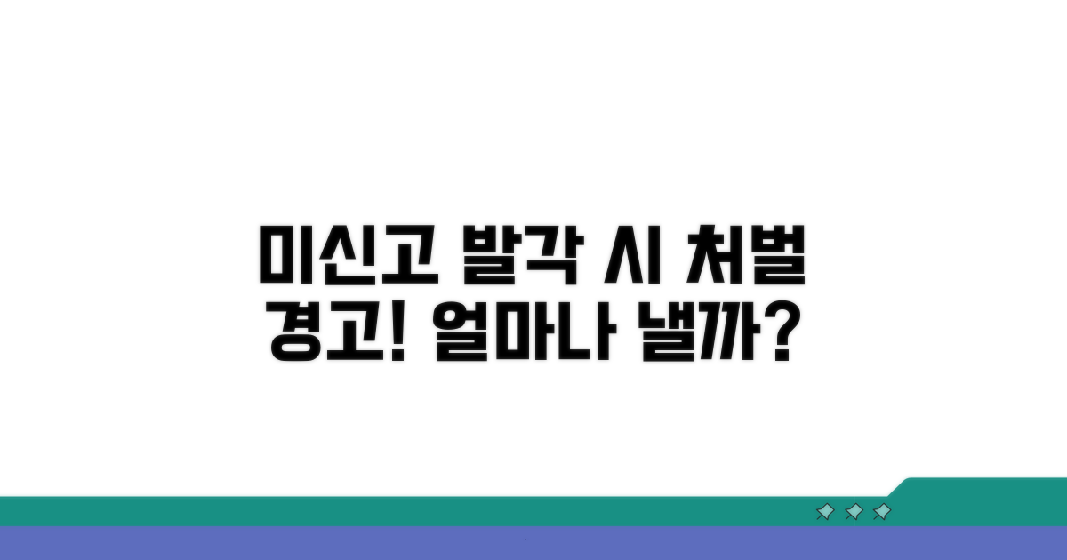 미신고 적발 시 예상되는 처벌 수위
