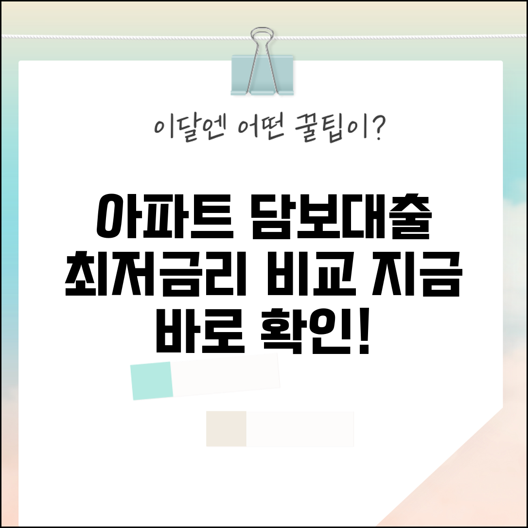 아파트담보대출금리비교 | 아파트 담보대출 최저금리 비교