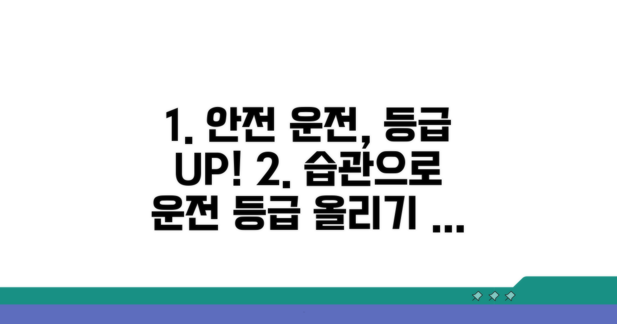 안전운전 습관으로 등급 올리기
