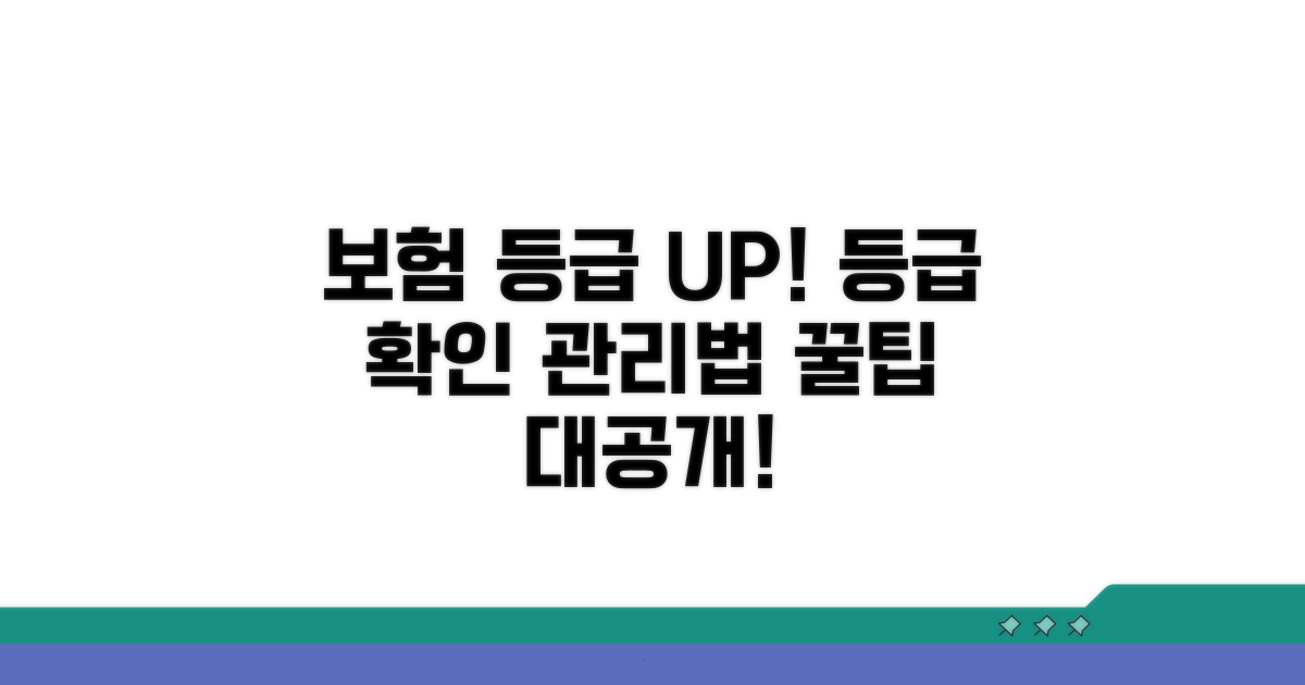 보험 등급 확인 및 관리 방법