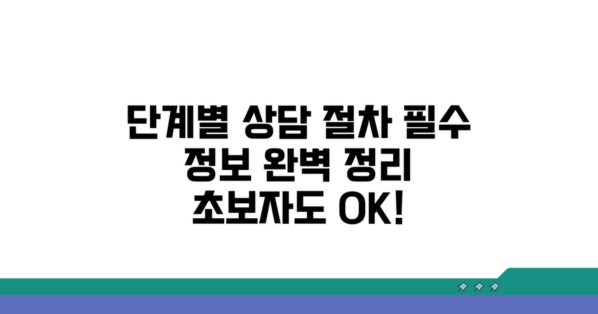단계별 상담 절차 및 필수 정보