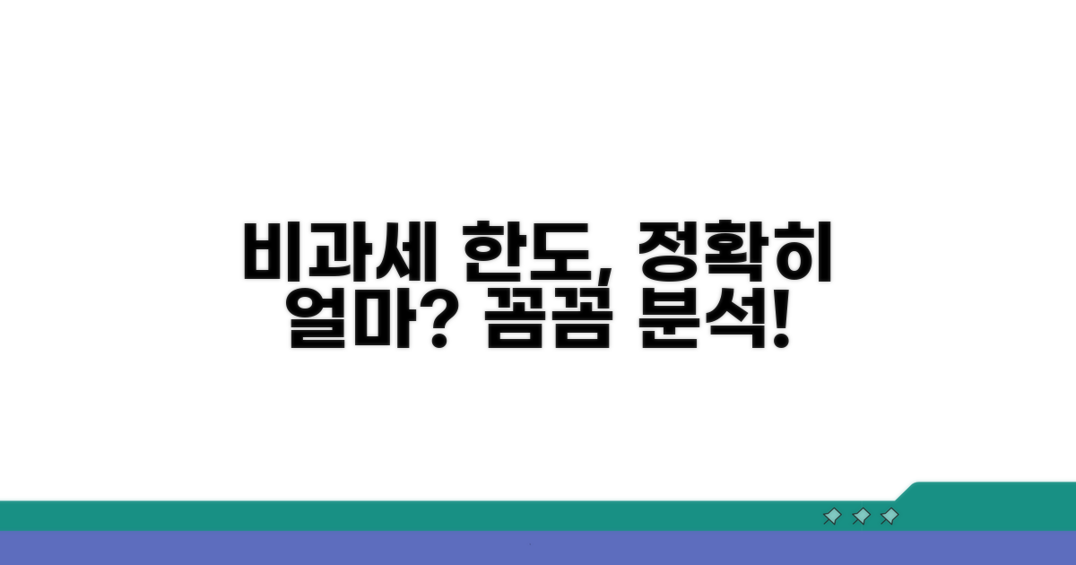 근로소득 비과세 한도 상세 분석