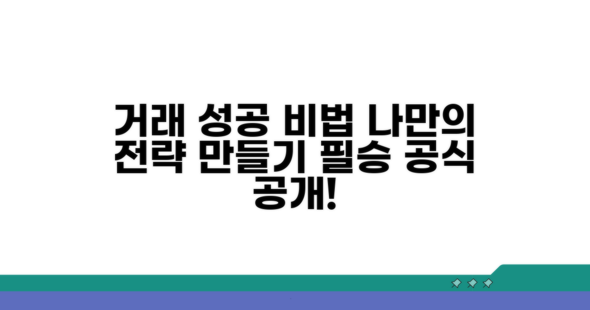 성공적인 거래 전략 수립 방법
