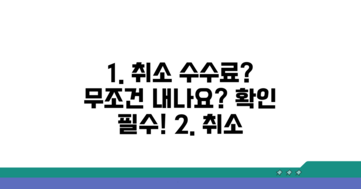 취소 수수료, 어떤 경우에 내나요?