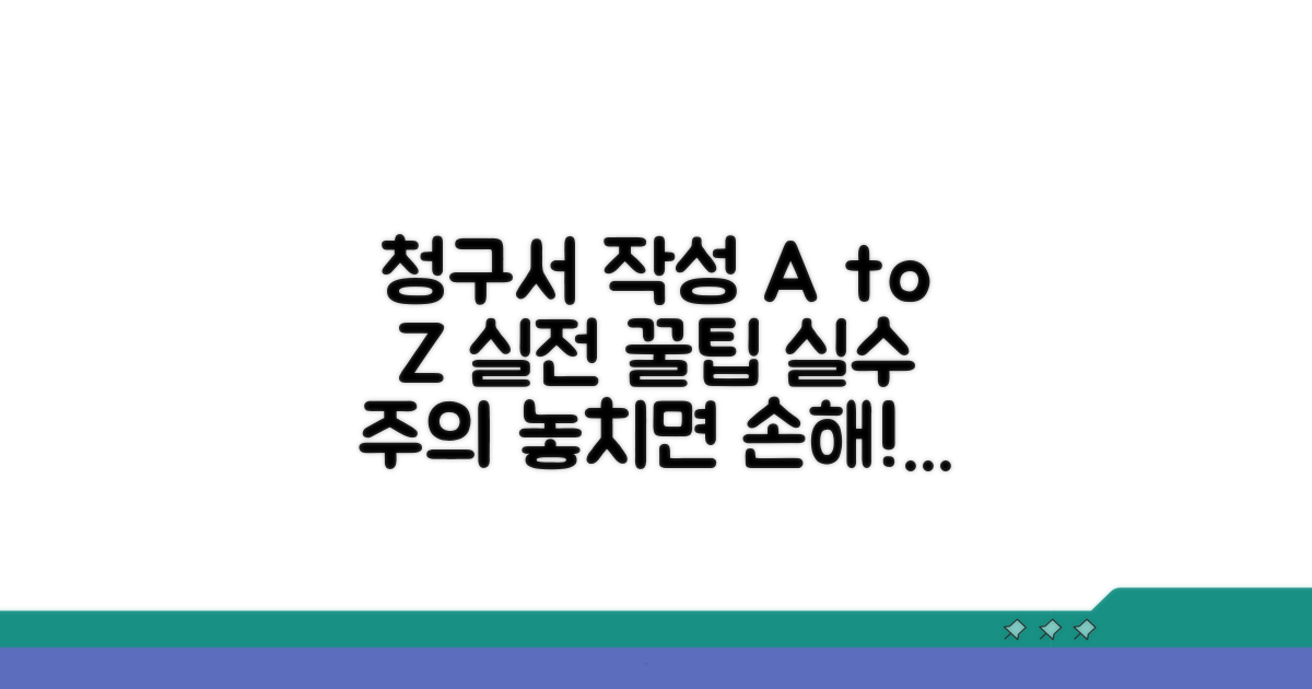 실전 활용: 청구서 작성 꿀팁 및 주의사항