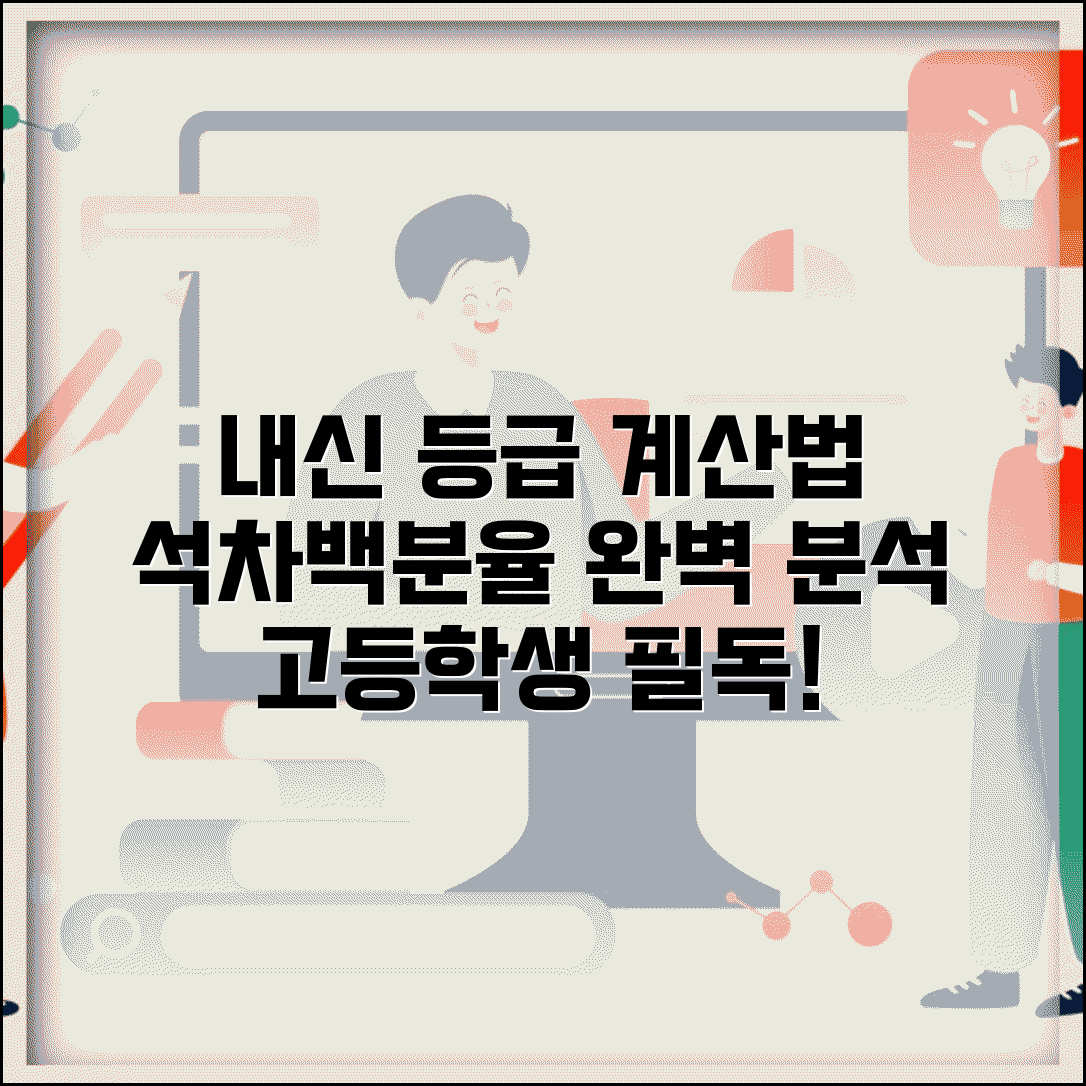 고등학교 내신등급 환산표 석차백분율과 등급 체계