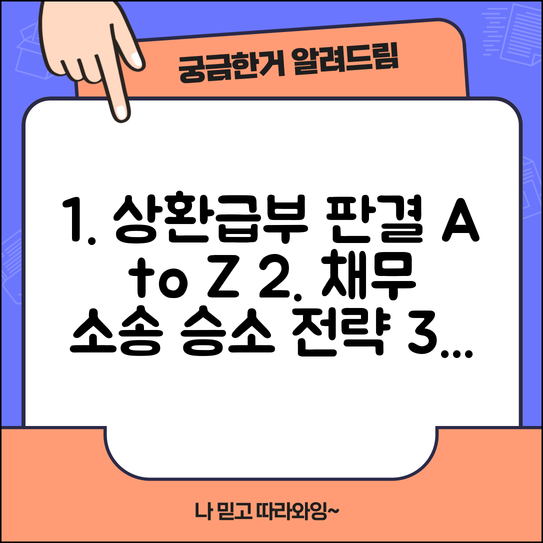 상환급부판결 의미와 대응 채무 소송 실무