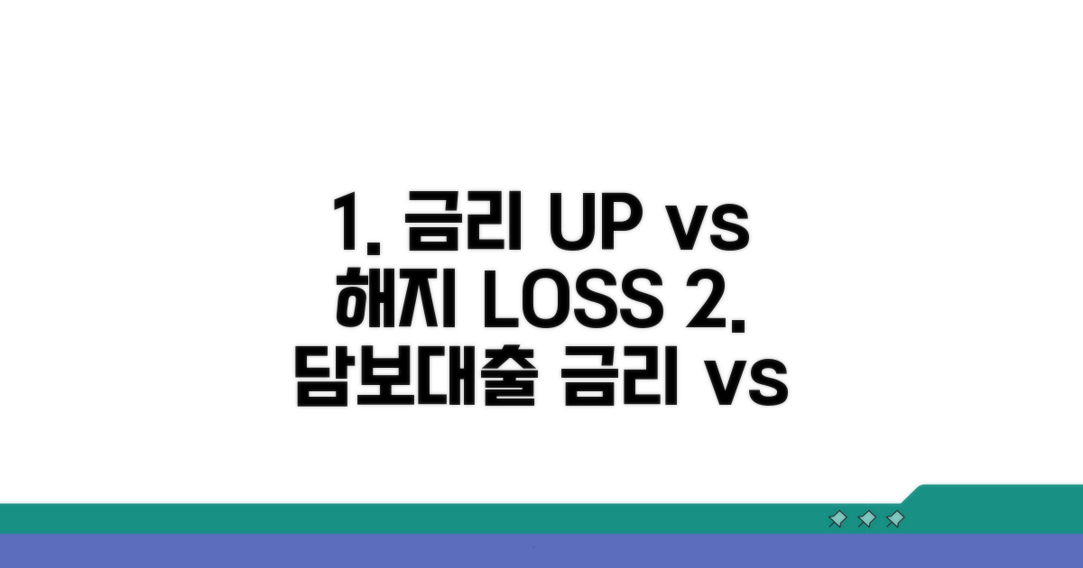 담보대출 금리 vs 중도해지 손실