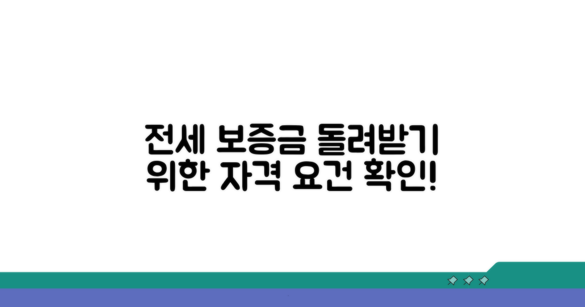 전세 보증금 반환 보증 자격 요건