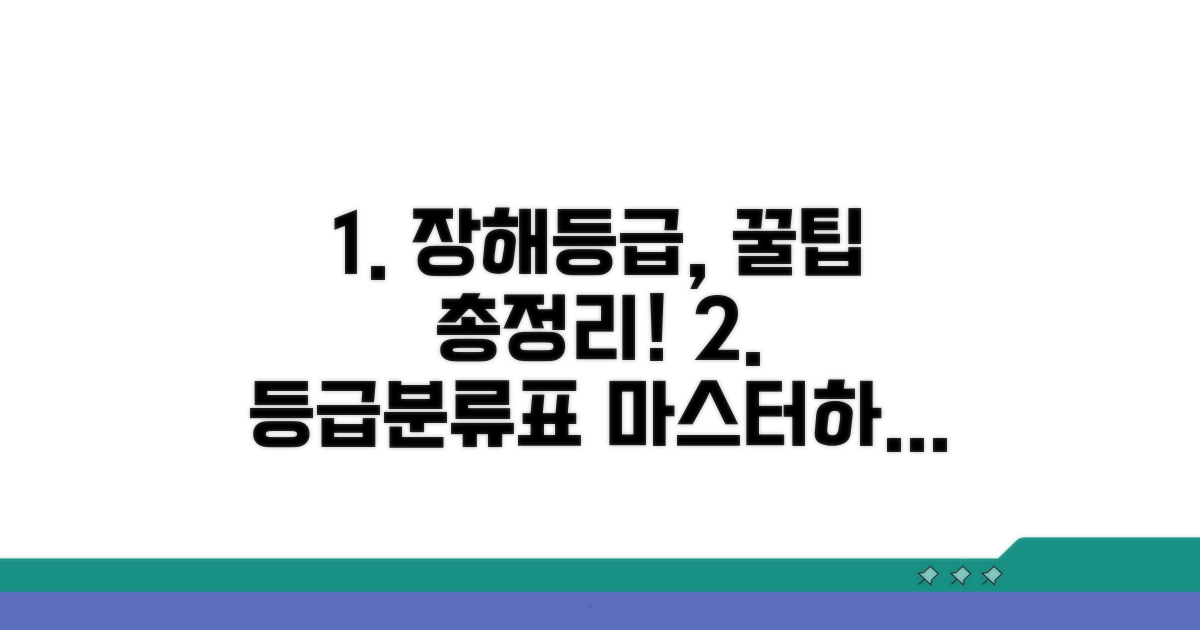 장해등급분류표 활용 꿀팁