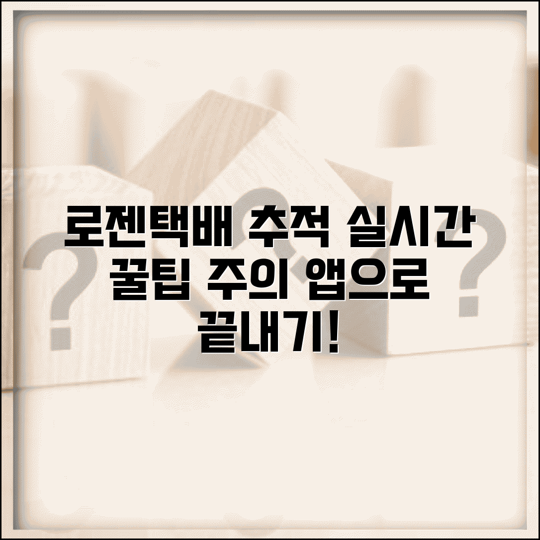 로젠택배 배송조회 실시간 추적 방법 | 앱 활용 꿀팁 및 주의사항 총정리