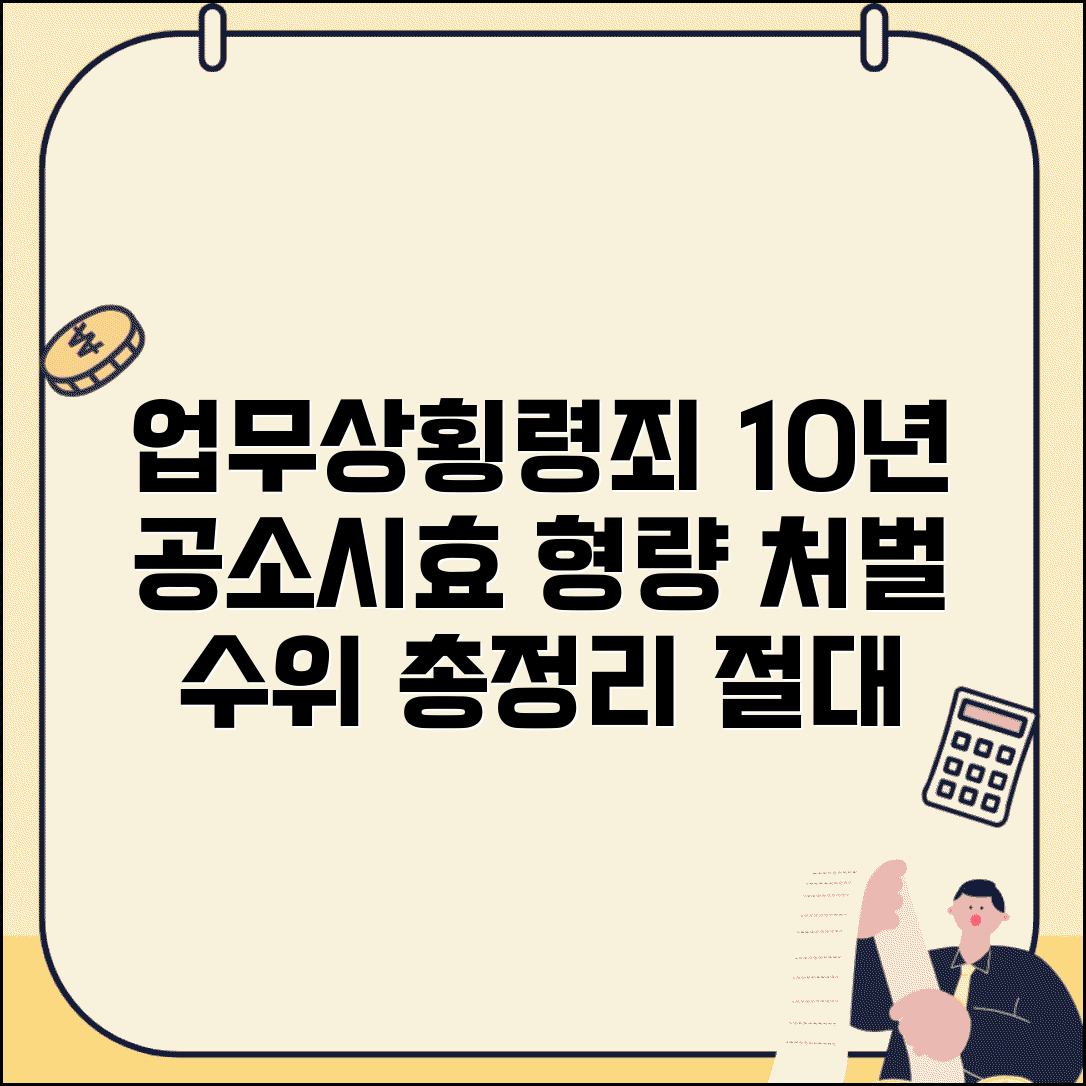 업무상횡령죄 공소시효 10년 기간 | 업무상횡령 형량 및 처벌 수위 총정리