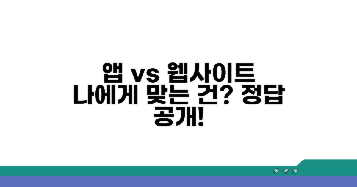 앱 vs 웹사이트, 나에게 맞는 선택은?