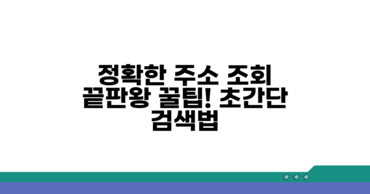 정확한 주소 조회, 이 방법만 알면 끝