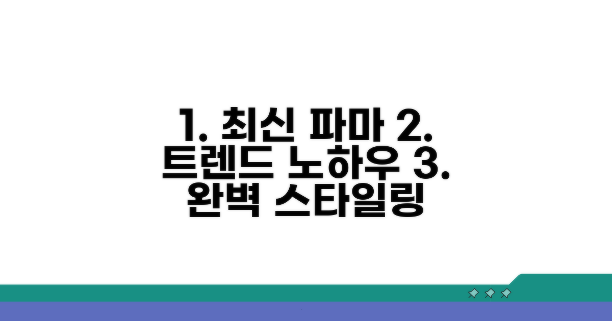 최신 파마 트렌드와 관리 노하우