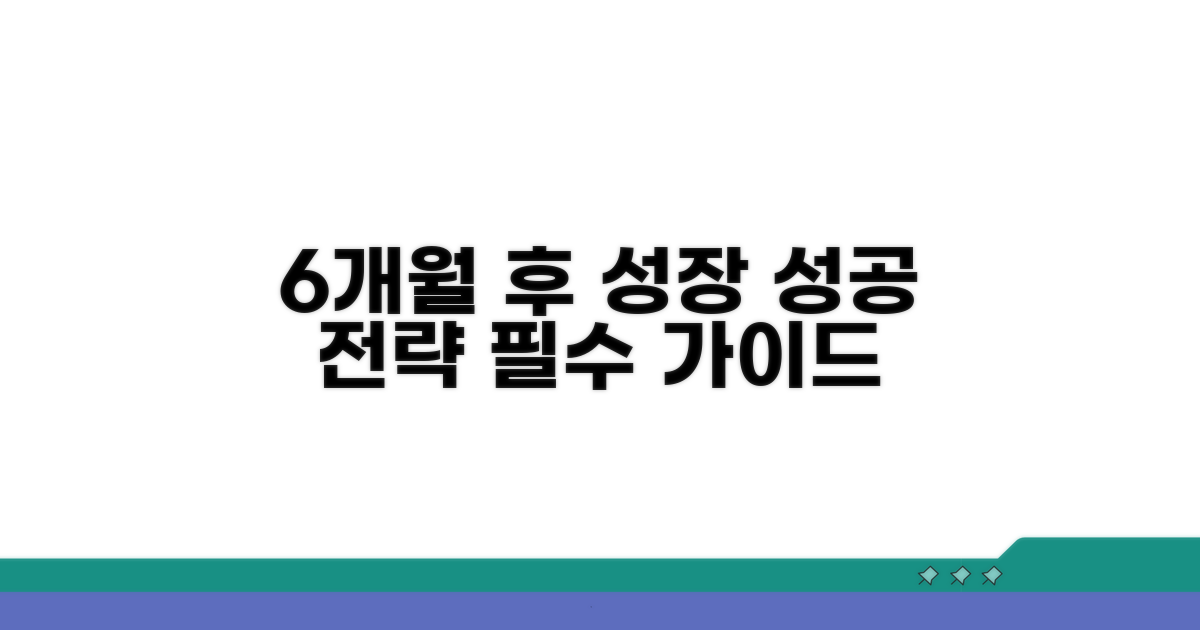 꾸준한 성장: 6개월 이후 전략