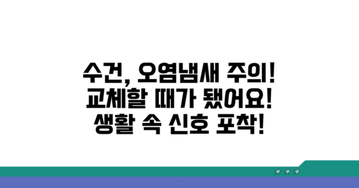 오염과 냄새, 수건 교체 신호 포착