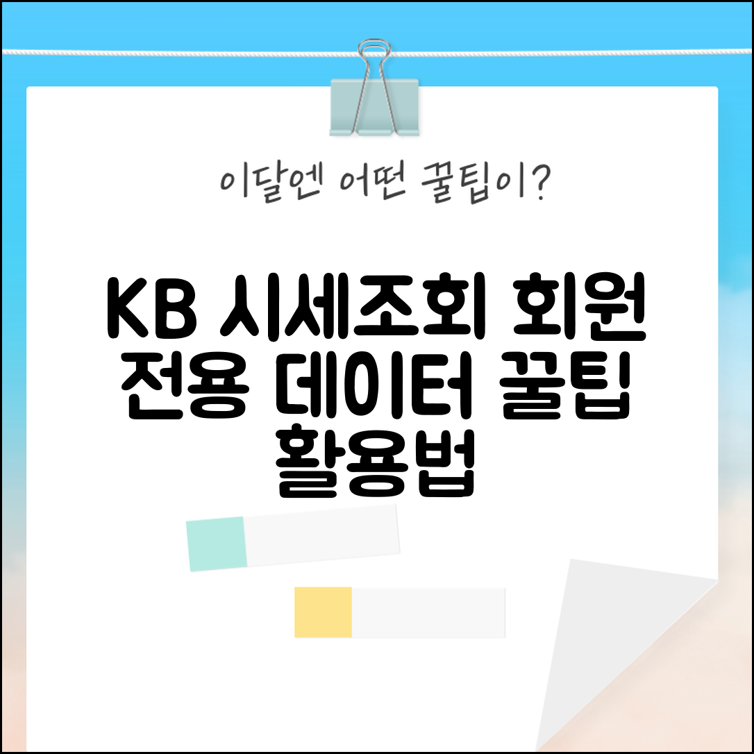 KB국민은행 아파트 시세조회 서비스 | 회원 전용 데이터 활용 방법