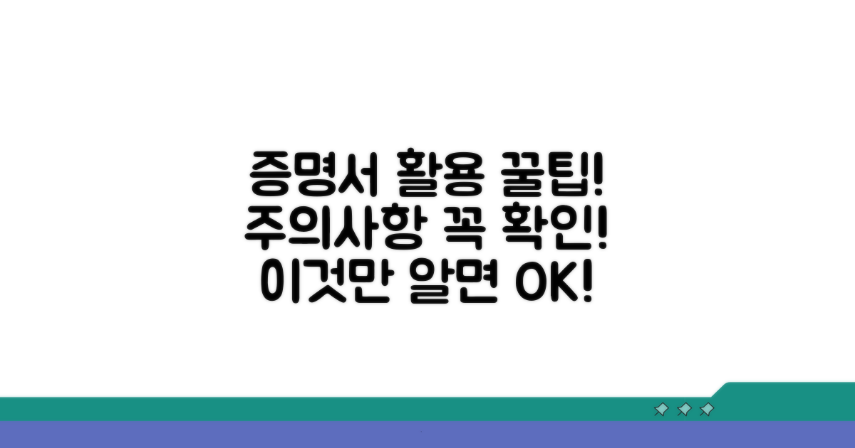 증명서 활용 팁과 주의사항