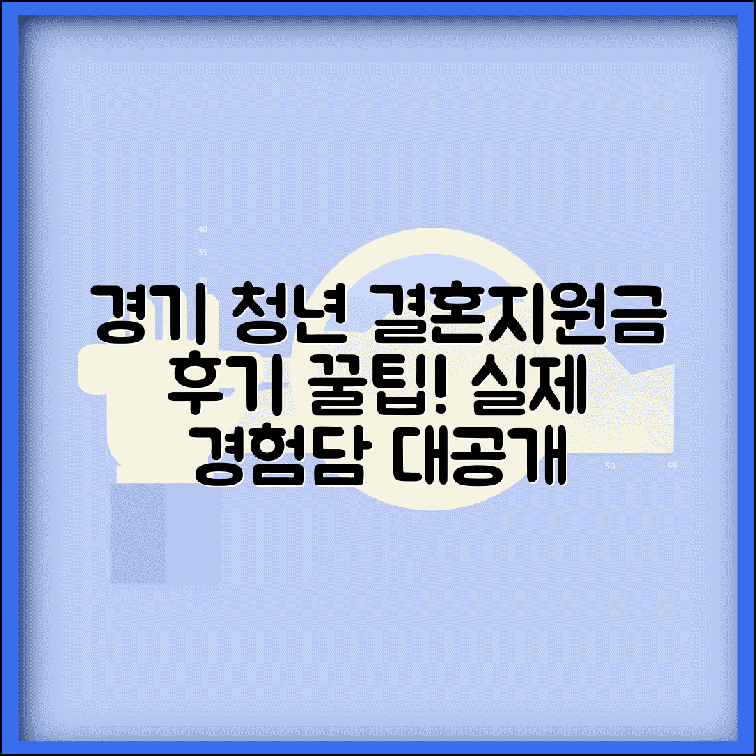경기 청년 결혼지원금 후기 | 실제 받은 사람들 경험담
