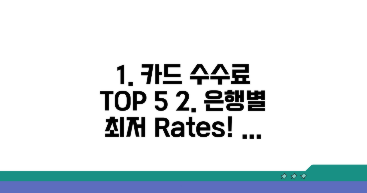 은행별 카드 수수료율 비교