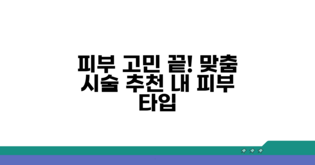피부 고민별 추천 시술