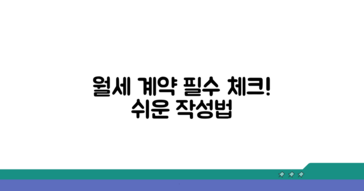 월세 계약서 핵심 정보와 작성법