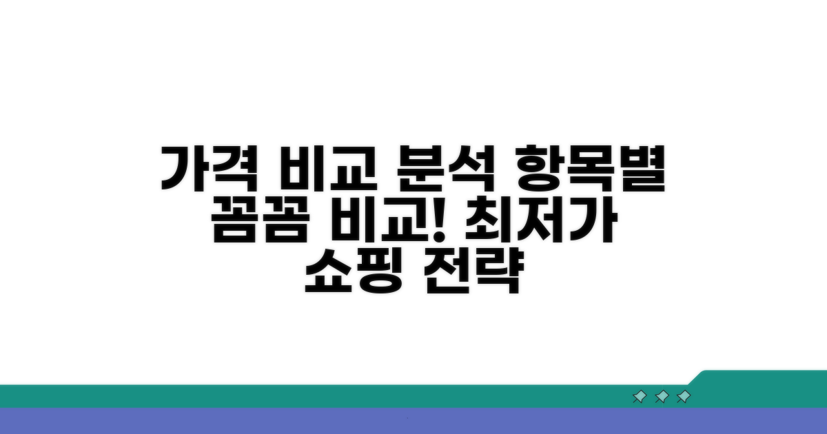 항목별 상세 가격 비교 분석