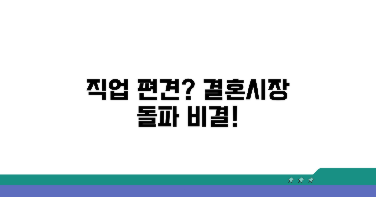 직업 편견, 결혼 시장 돌파 비결