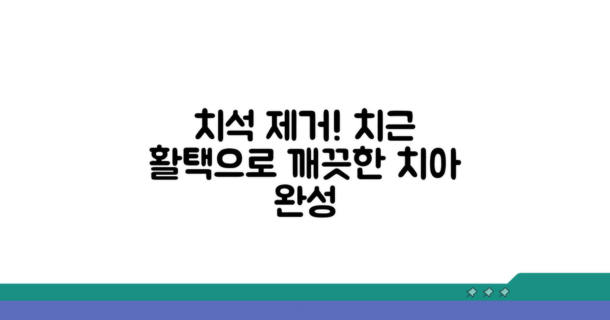 치석 제거와 치근 활택 설명