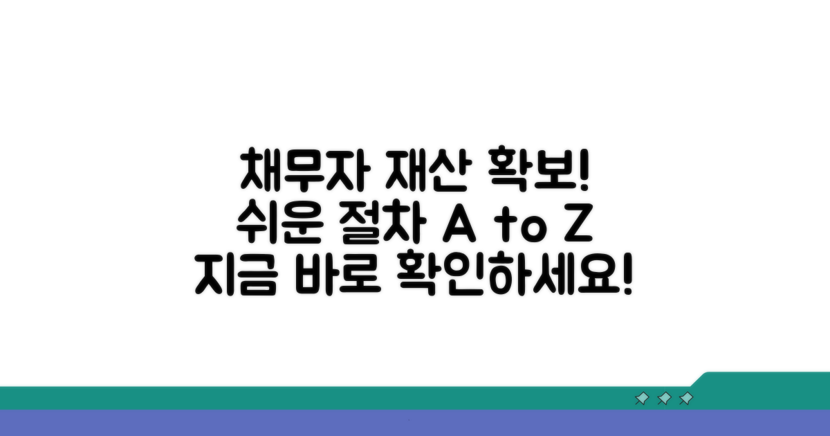 채무자 재산 확보, 쉬운 절차 안내