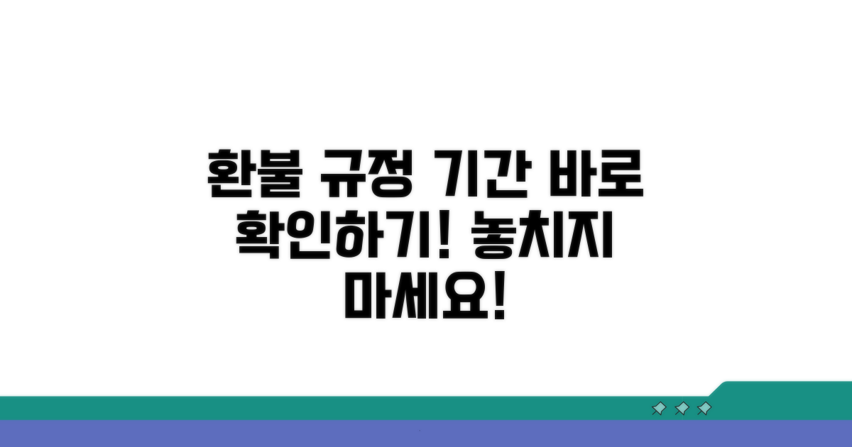 환불 규정 및 가능 기간 확인