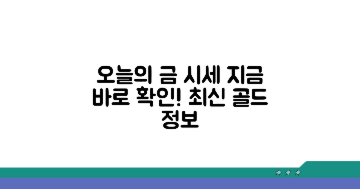 오늘의 금 시세, 지금 바로 확인
