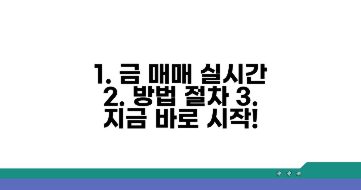 실시간 금 매매 방법과 절차