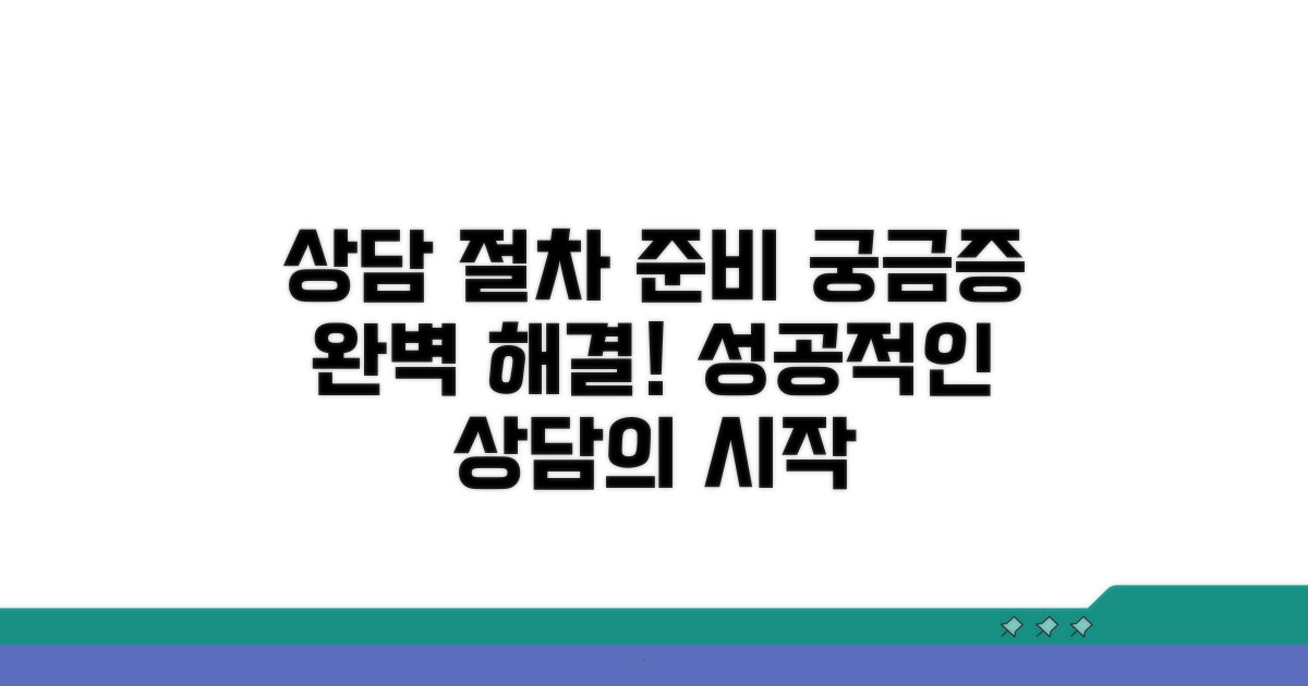 상담 절차 및 준비 사항