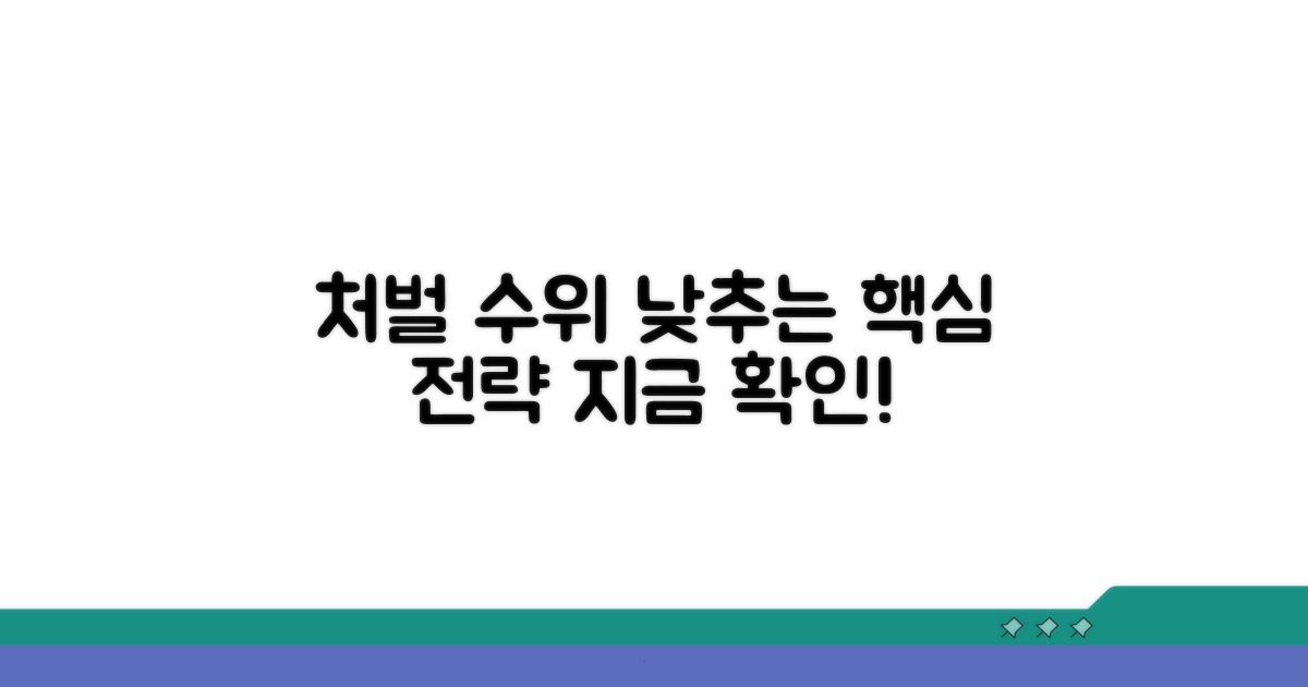 처벌 수위 낮추는 실전 가이드