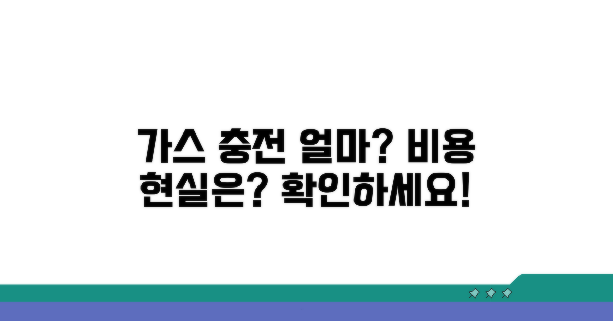 가스 충전 비용, 얼마 정도 들까요?