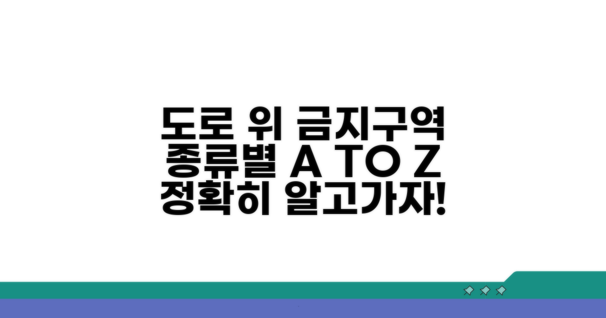 도로 위 금지구역 종류별 해석