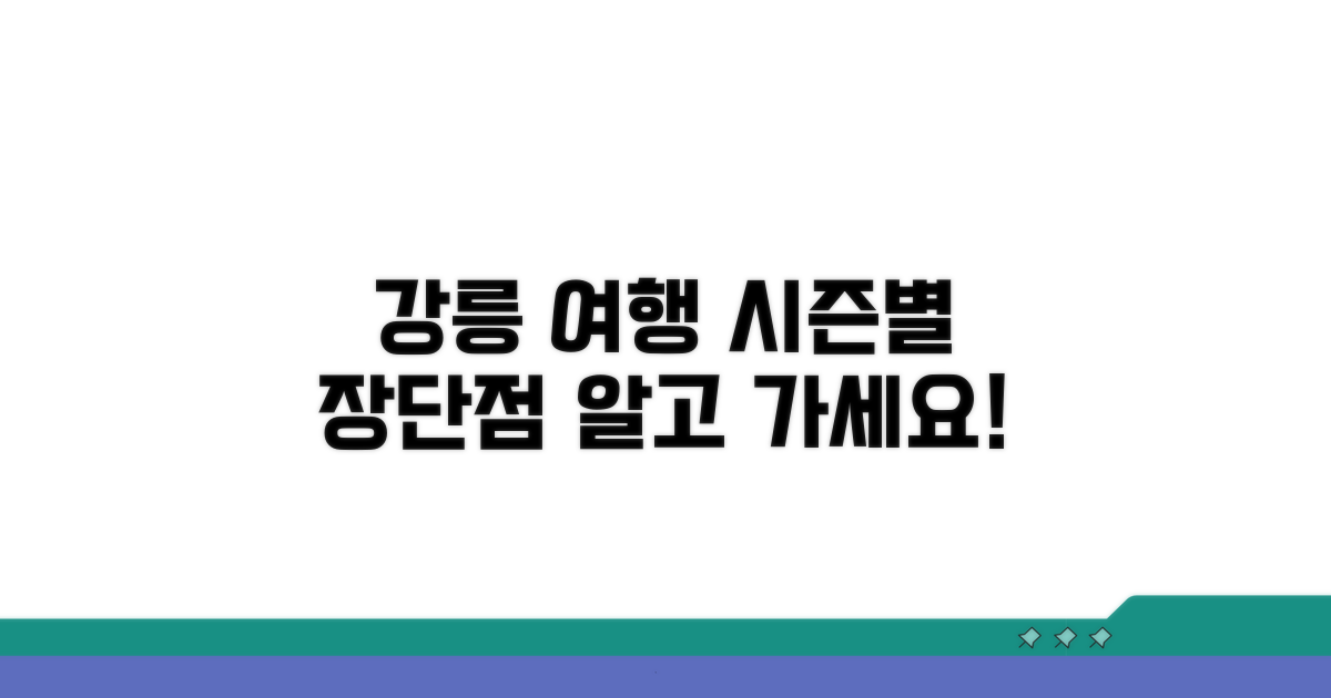 강릉 여행, 시즌별 장단점 비교